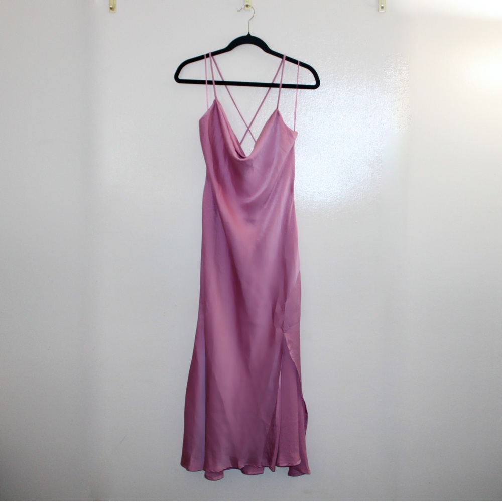 ASTR the Label Gaia Midi Dress in Rose Pink